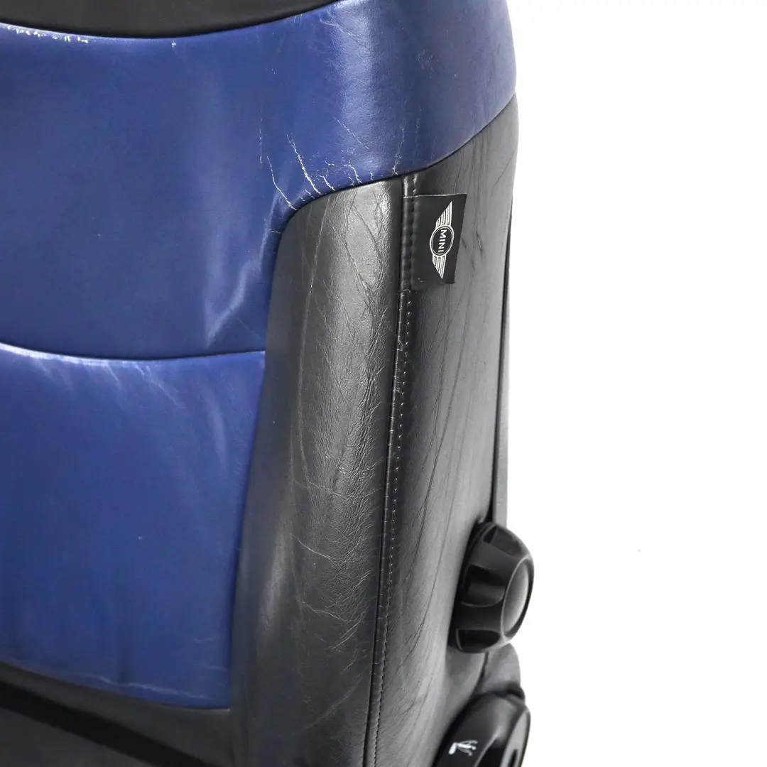 Front Seat Mini R50 R53 Sport Heated Right O/S Leather Gravity Lapis Blue to with Part number 7073020 Front Seat Mini R50 R53 Sport Heated Right O/S Leather Gravity Lapis Blue - SKU 7073020-2 - Part number 7073020