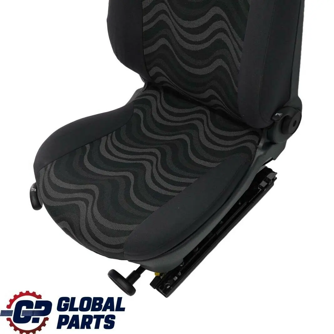 Front Right O/S Cloth Seat Aqua Panther Black to Mini Cooper One R50 with Part number 7073068 Mini Cooper One R50 Front Right O/S Cloth Seat Aqua Panther Black - SKU 7073068 - Part number 7073068