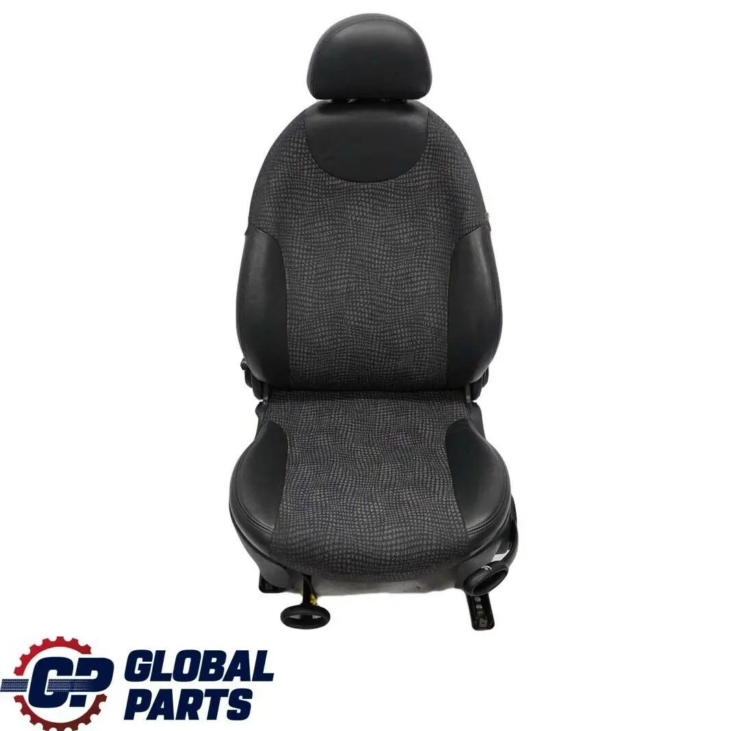 Mini Cooper One R50 Front Left N/S Half Leather Seat Kaleido Panther Black