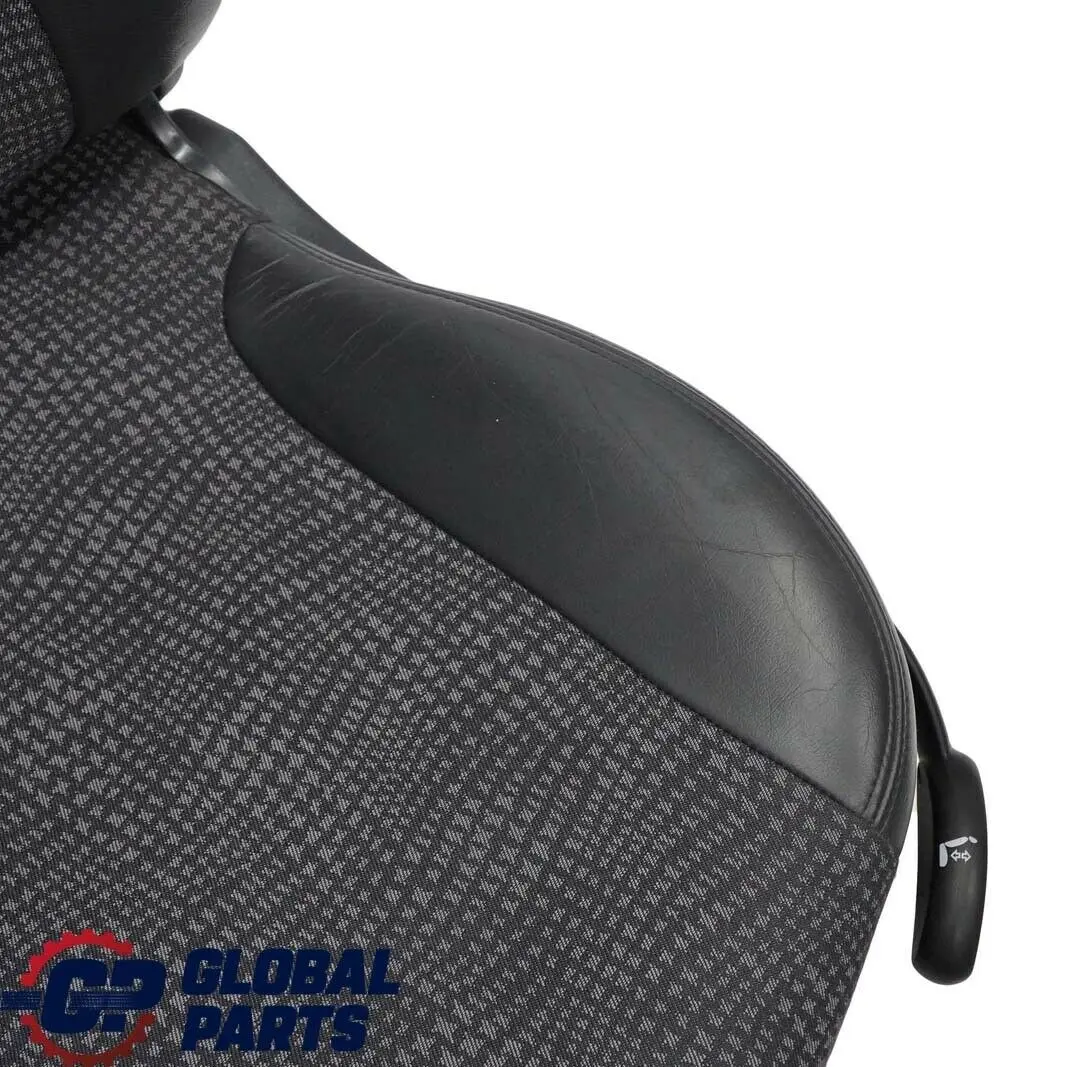 Front Left N/S Half Leather Seat Kaleido Panther Black to Mini Cooper One R50 with Part number 7073081 Mini Cooper One R50 Front Left N/S Half Leather Seat Kaleido Panther Black - SKU 7073081 - Part number 7073081