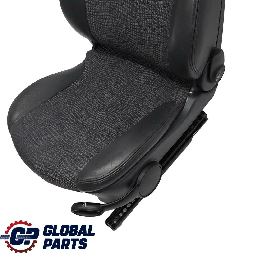 Siège avant gauche N/S demi cuir Kaleido Panther Black pour Mini Cooper One R50 à propos du numéro de pièce 7073081 Mini Cooper One R50 Siège avant gauche N/S demi cuir Kaleido Panther Black - SKU 7073081 - Numéro de pièce 7073081