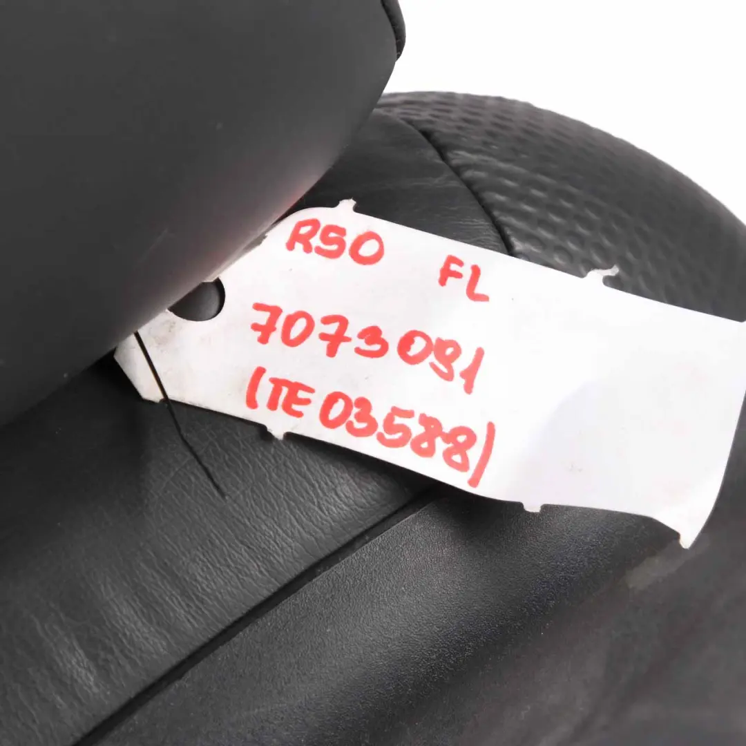 Front Left N/S Full Leather Profile Seat Panther Black to Mini Cooper One R50 R53 with Part number 7073091 Mini Cooper One R50 R53 Front Left N/S Full Leather Profile Seat Panther Black - SKU 7073091 - Part number 7073091