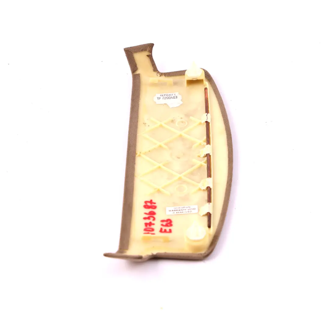 Covering Cover Headlining Rear Cream Beige to BMW 6 Series E63 with Part number 7073687 BMW 6 Series E63 Covering Cover Headlining Rear Cream Beige - SKU 7073687 - Part number 7073687