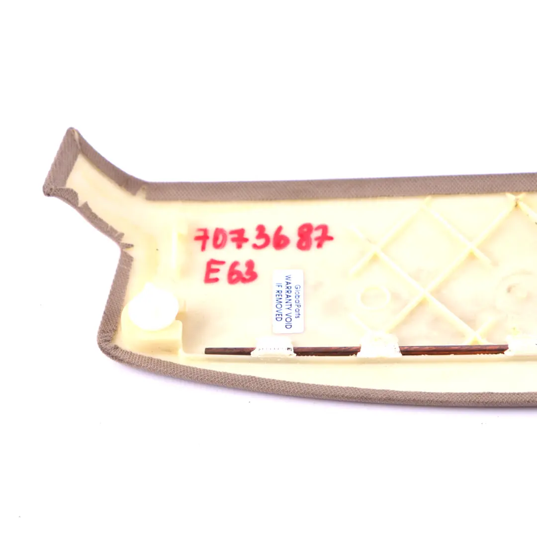 Covering Cover Headlining Rear Cream Beige to BMW 6 Series E63 with Part number 7073687 BMW 6 Series E63 Covering Cover Headlining Rear Cream Beige - SKU 7073687 - Part number 7073687