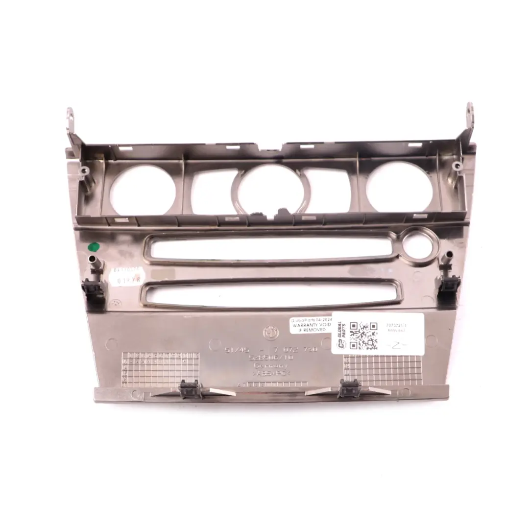 Decor Cover Instrument Panel Center Ruthenium Grey 7072730 to BMW E63 E64 with Part number 7073721 BMW E63 E64 Decor Cover Instrument Panel Center Ruthenium Grey 7072730 - SKU 7073721-1 - Part number 7073721
