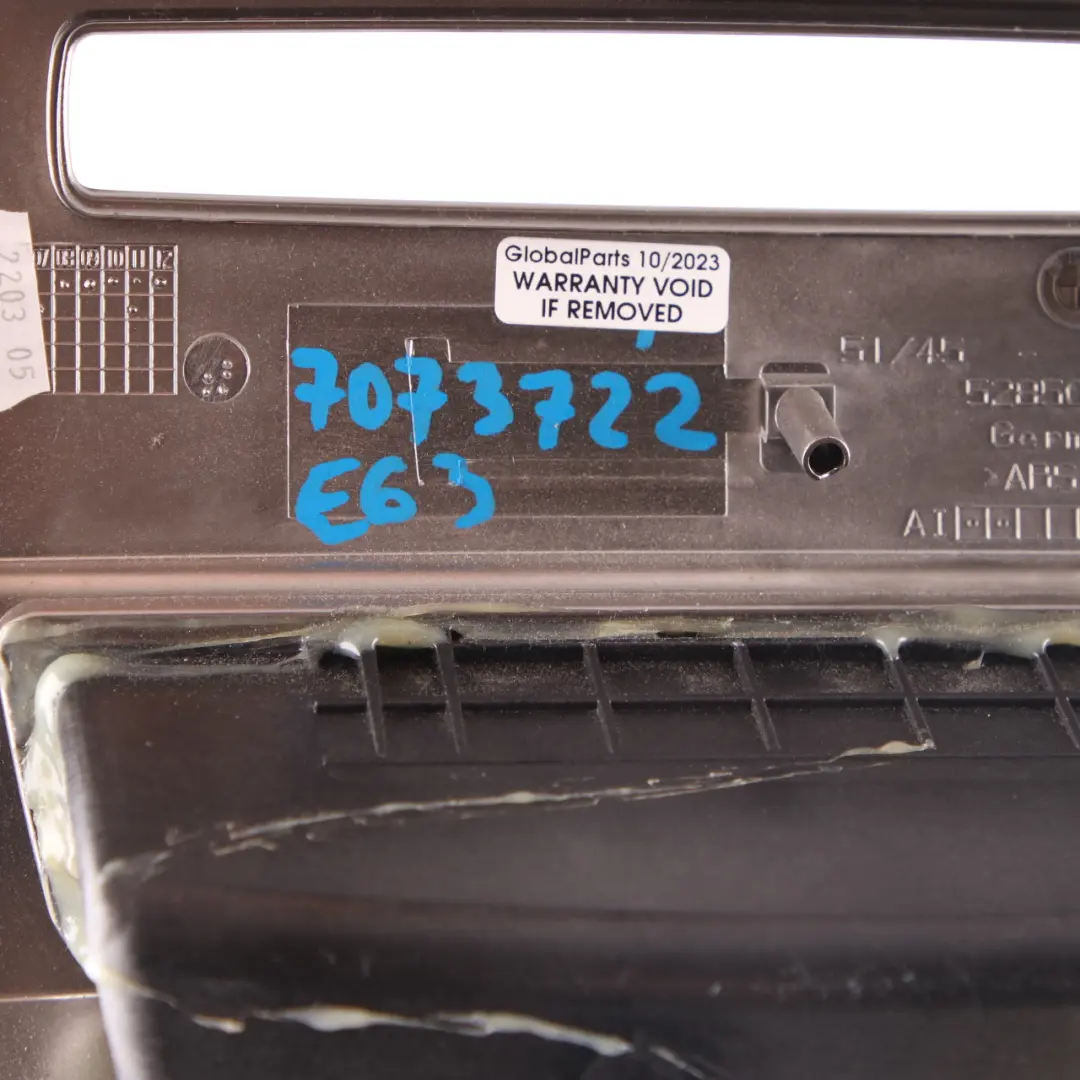 Salpicadero Climatizador Panel Cubierta Marco Rutenio 7072729 para BMW E63 E64 con número de pieza 7073722 BMW E63 E64 Salpicadero Climatizador Panel Cubierta Marco Rutenio 7072729 - SKU 7073722 - Número de pieza 7073722