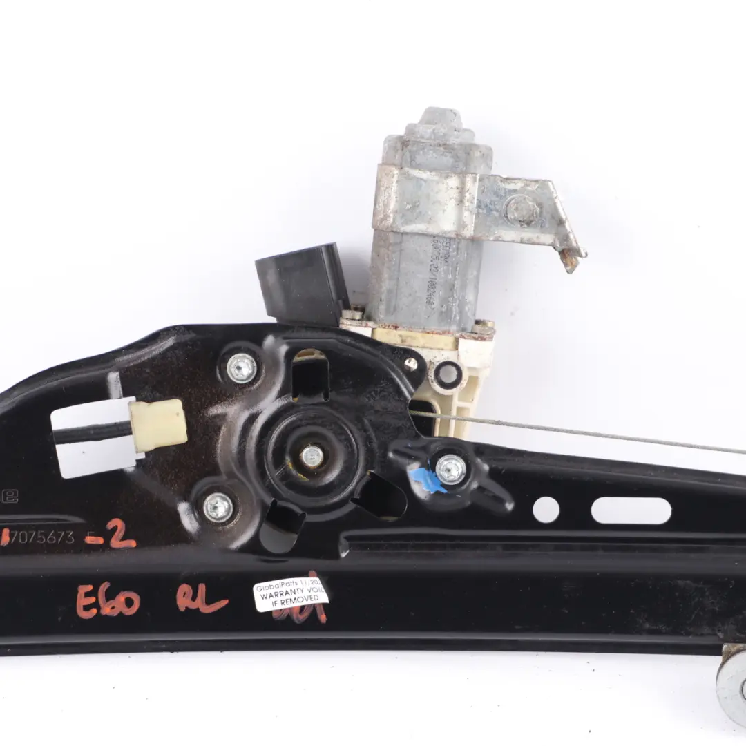 Window Lifter Regulator Motor Drive Rear Left N/S Mechanism to BMW E60 E61 with Part number 7075673 BMW E60 E61 Window Lifter Regulator Motor Drive Rear Left N/S Mechanism - SKU 7075673-2 - Part number 7075673