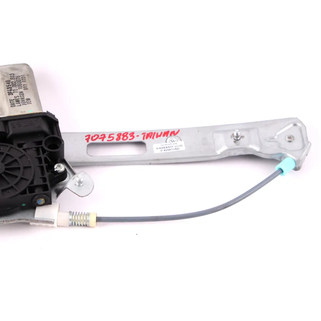 BMW E90 E91 Alzacristalli Posteriore Sinistro Regolatore Motore Elettrico - SKU 7075883-TAIWAN - Numero di parte 7075883