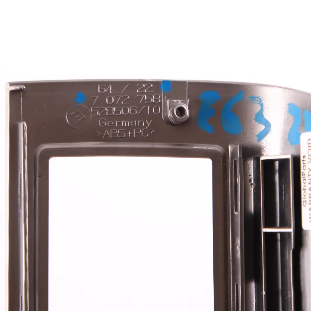 BMW 6 Series E63 E64 Decor Panel Fresh Air Grille Trim Center Ruthenium 7072758 - SKU 7076023 - Part number 7076023