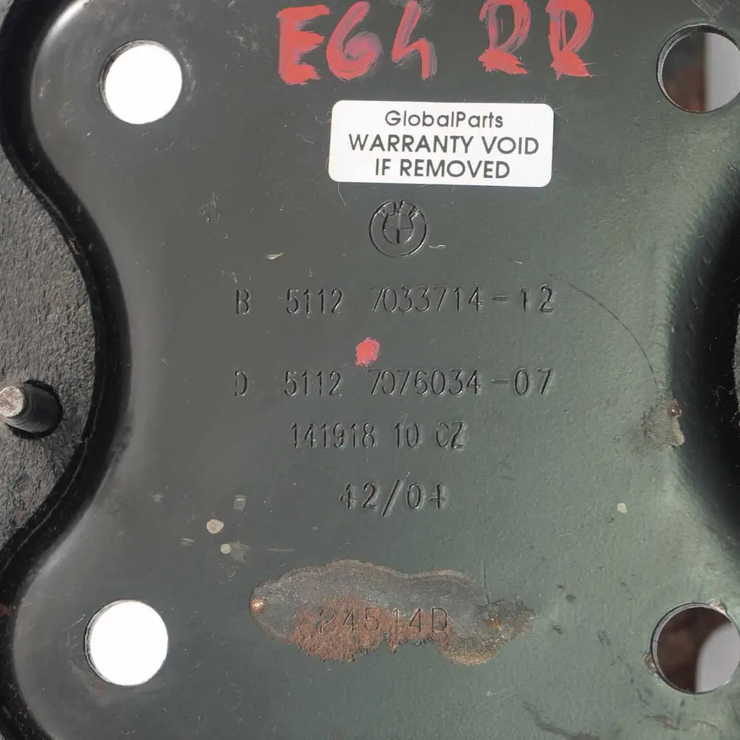 BMW E63 E64 Stoßstange Deformationselement Halterung Hinten Rechts - SKU 7076034 - Teilenummer 7076034