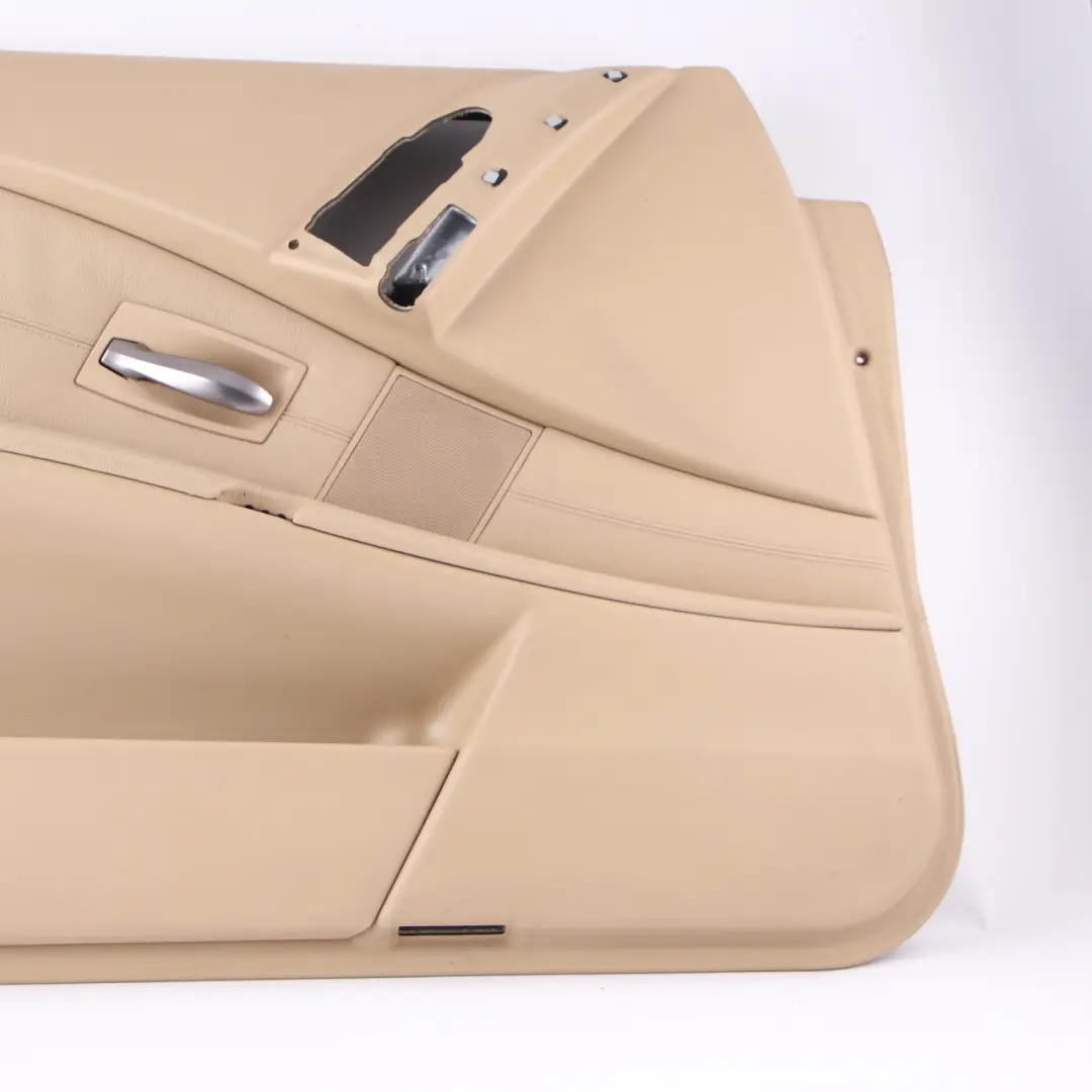 Front Left N/S Door Card Trim Panel Beige Leather to BMW 5 E60 E61 with Part number 7076167 BMW 5 E60 E61 Front Left N/S Door Card Trim Panel Beige Leather - SKU 7076167 - Part number 7076167