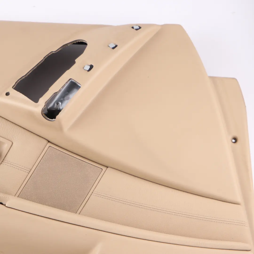 Front Left N/S Door Card Trim Panel Beige Leather to BMW 5 E60 E61 with Part number 7076167 BMW 5 E60 E61 Front Left N/S Door Card Trim Panel Beige Leather - SKU 7076167 - Part number 7076167
