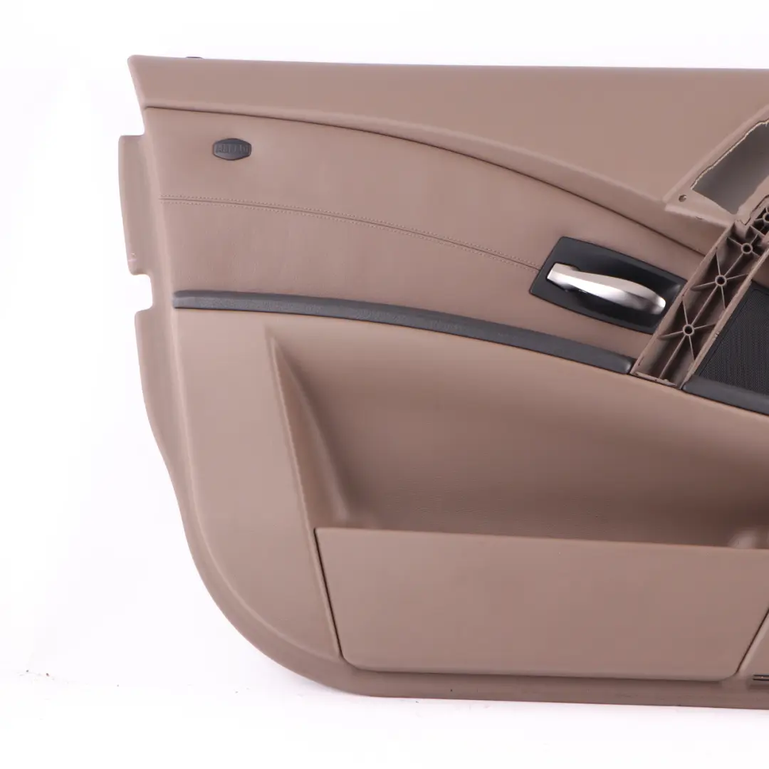 BMW E60 Door Card Front Left N/S Door Interior Panel Leather Truffle Brown - SKU 7076171 - Part number 7076171