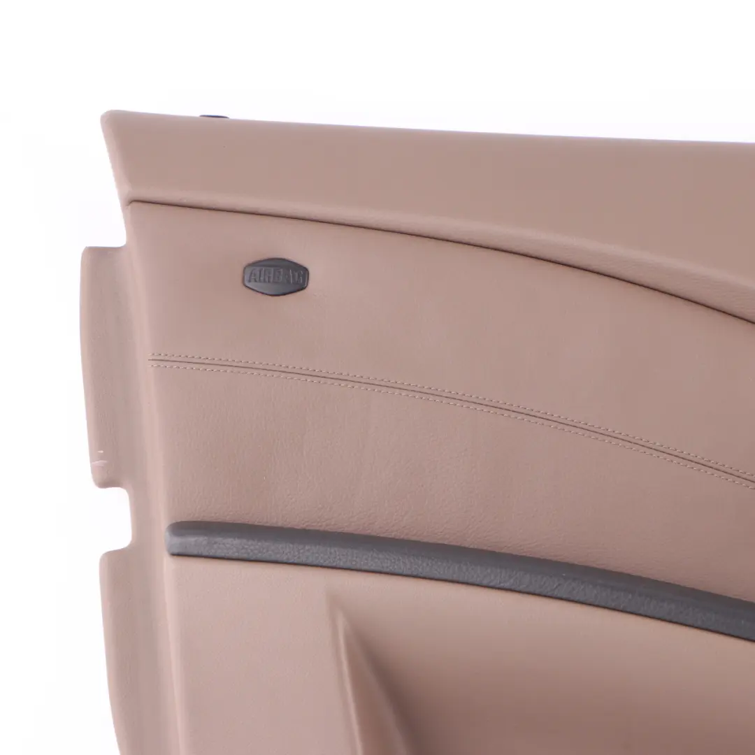 Scheda Porta Anteriore Sinistra Pannello Interno Porta in Pelle Marrone per BMW E60 con numero di parte 7076171 BMW E60 Scheda Porta Anteriore Sinistra Pannello Interno Porta in Pelle Marrone - SKU 7076171 - Numero di parte 7076171