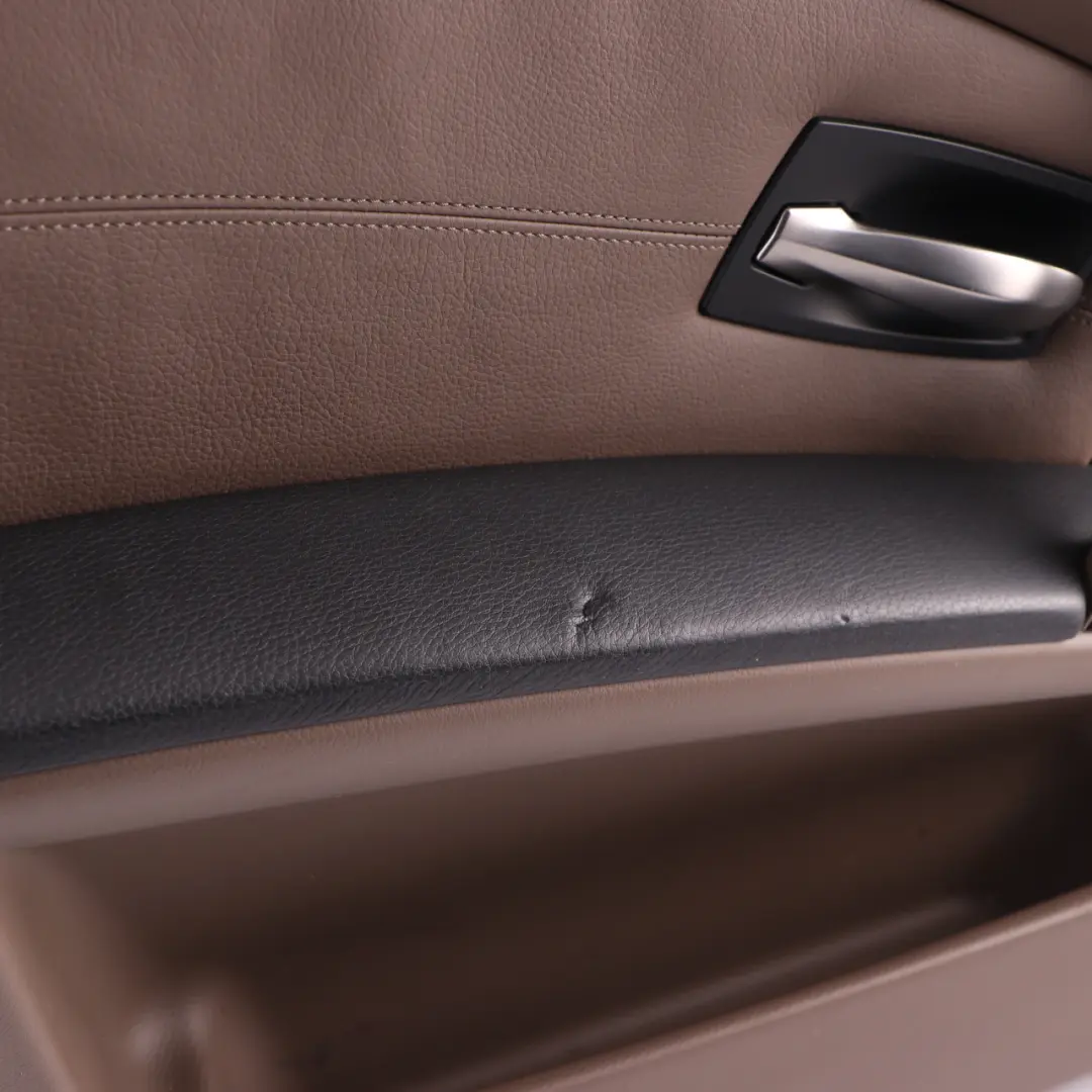 BMW E60 Carte de Porte Avant Gauche Panneau Intérieur Porte Cuir Marron Truffé - SKU 7076171 - Numéro de pièce 7076171