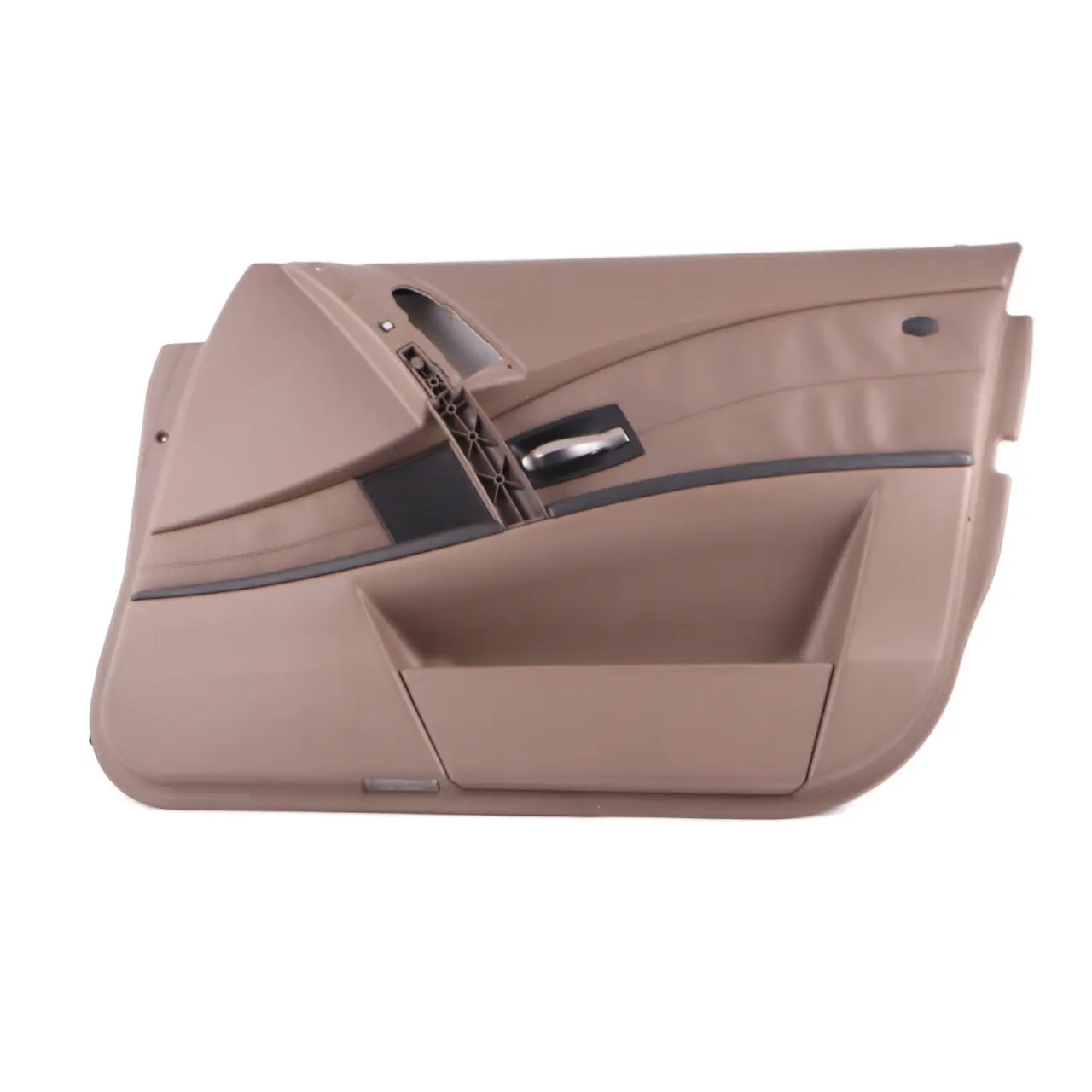 BMW E60 Scheda Porta Anteriore Destra Porta Pannello Interno Pelle Marrone