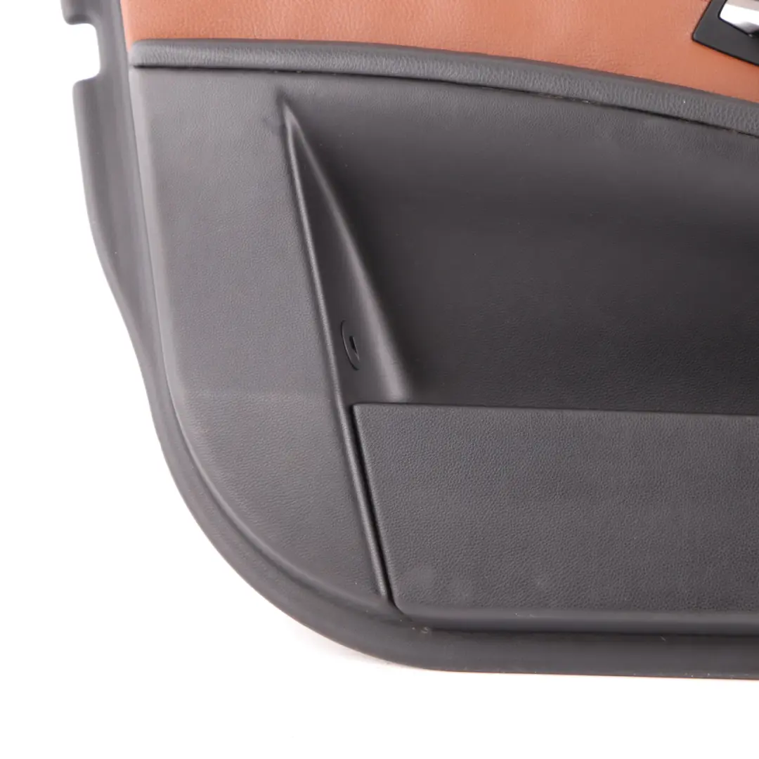 Door Card BMW E60 E61 Trim Panel Covering Front Left N/S Leather Brown to with Part number 7076175 Door Card BMW E60 E61 Trim Panel Covering Front Left N/S Leather Brown - SKU 7076175 - Part number 7076175