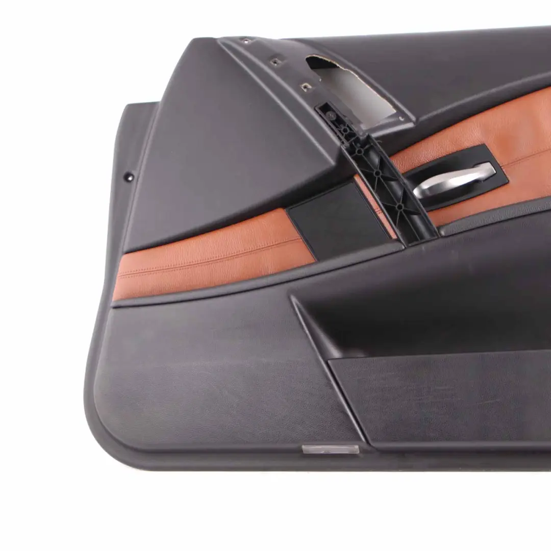 Door Card BMW E60 E61 Trim Panel Covering Front Right O/S Leather Brown - SKU 7076176 - Part number 7076176