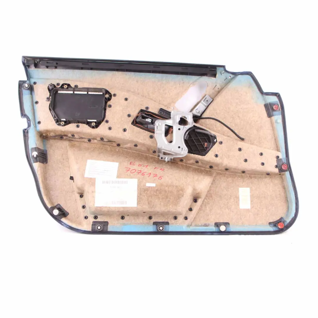 Door Card BMW E60 E61 Trim Panel Covering Front Right O/S Leather Brown to with Part number 7076176 Door Card BMW E60 E61 Trim Panel Covering Front Right O/S Leather Brown - SKU 7076176 - Part number 7076176