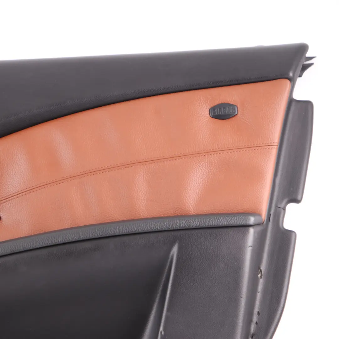  Door Card BMW E60 E61 Trim Panel Covering Front Right O/S Leather Brown - SKU 7076176 - Part number 7076176