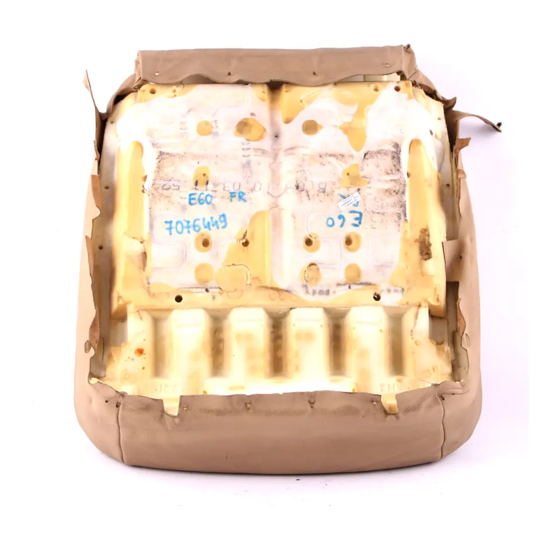 Front Left Right Seat N/O/S Leather Beige Trim Cover Panel Memory to BMW 5 E60 E61 with Part number 7076449 BMW 5 E60 E61 Front Left Right Seat N/O/S Leather Beige Trim Cover Panel Memory - SKU 7076449 - Part number 7076449
