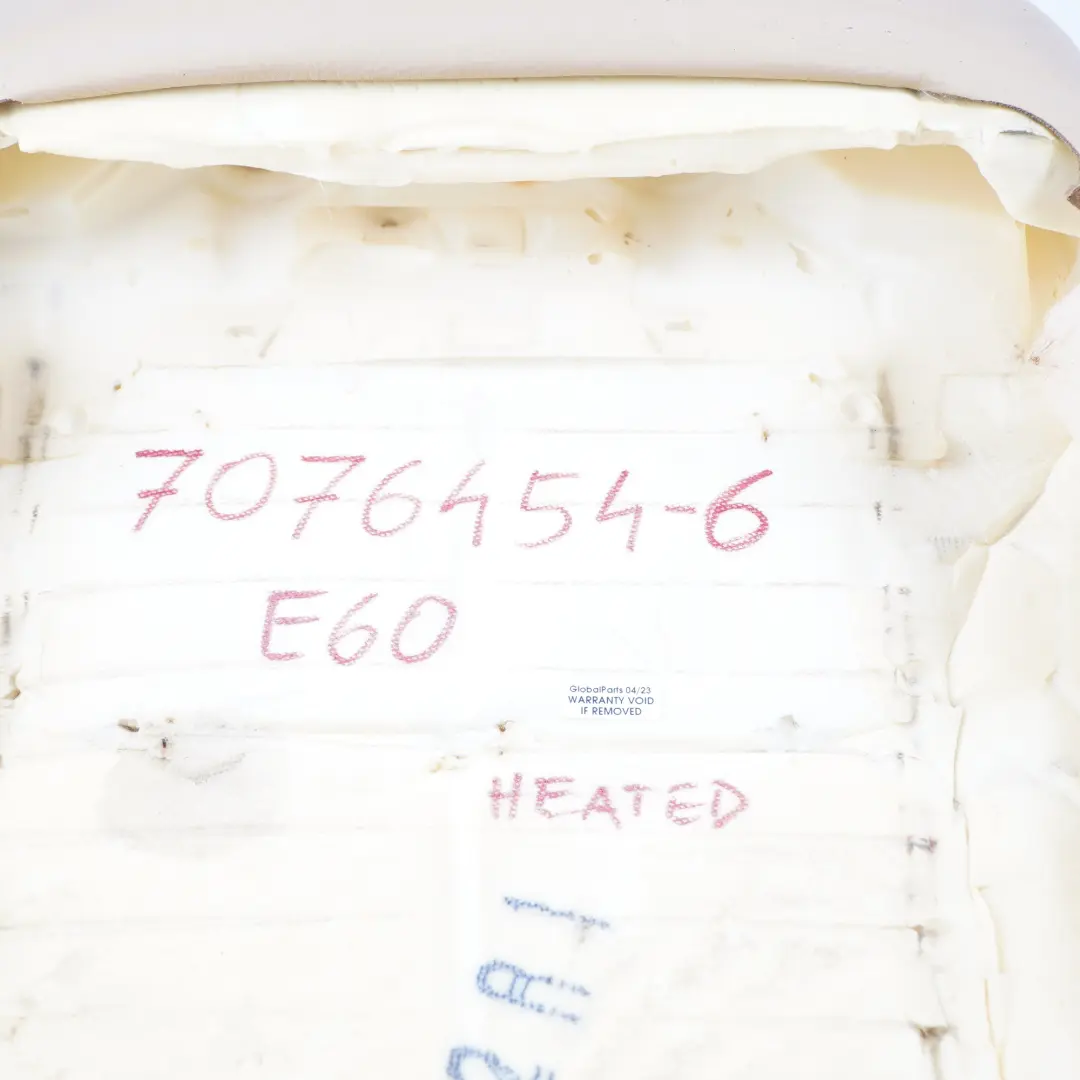 Oparcie Fotela Przedniego Beżowa Skóra do BMW E60 E61 o numerze 7076454 BMW E60 E61 Oparcie Fotela Przedniego Beżowa Skóra - SKU 7076454-6 - Numer Części 7076454