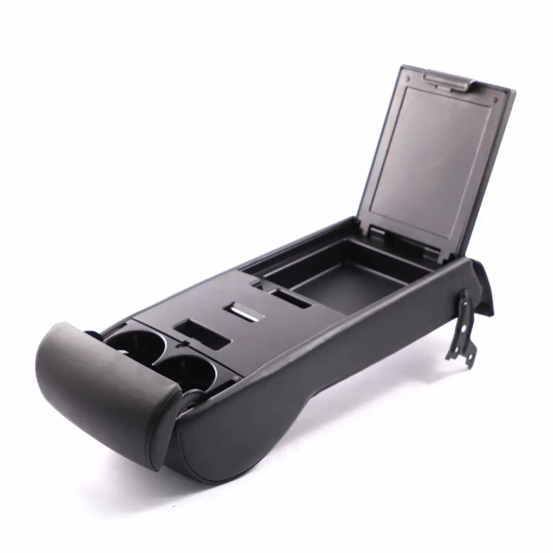 Schienale sedile posteriore Bracciolo Portabicchieri in pelle nera Nappa per BMW E60 con numero di parte 7076553 BMW E60 Schienale sedile posteriore Bracciolo Portabicchieri in pelle nera Nappa - SKU 7076553 - Numero di parte 7076553