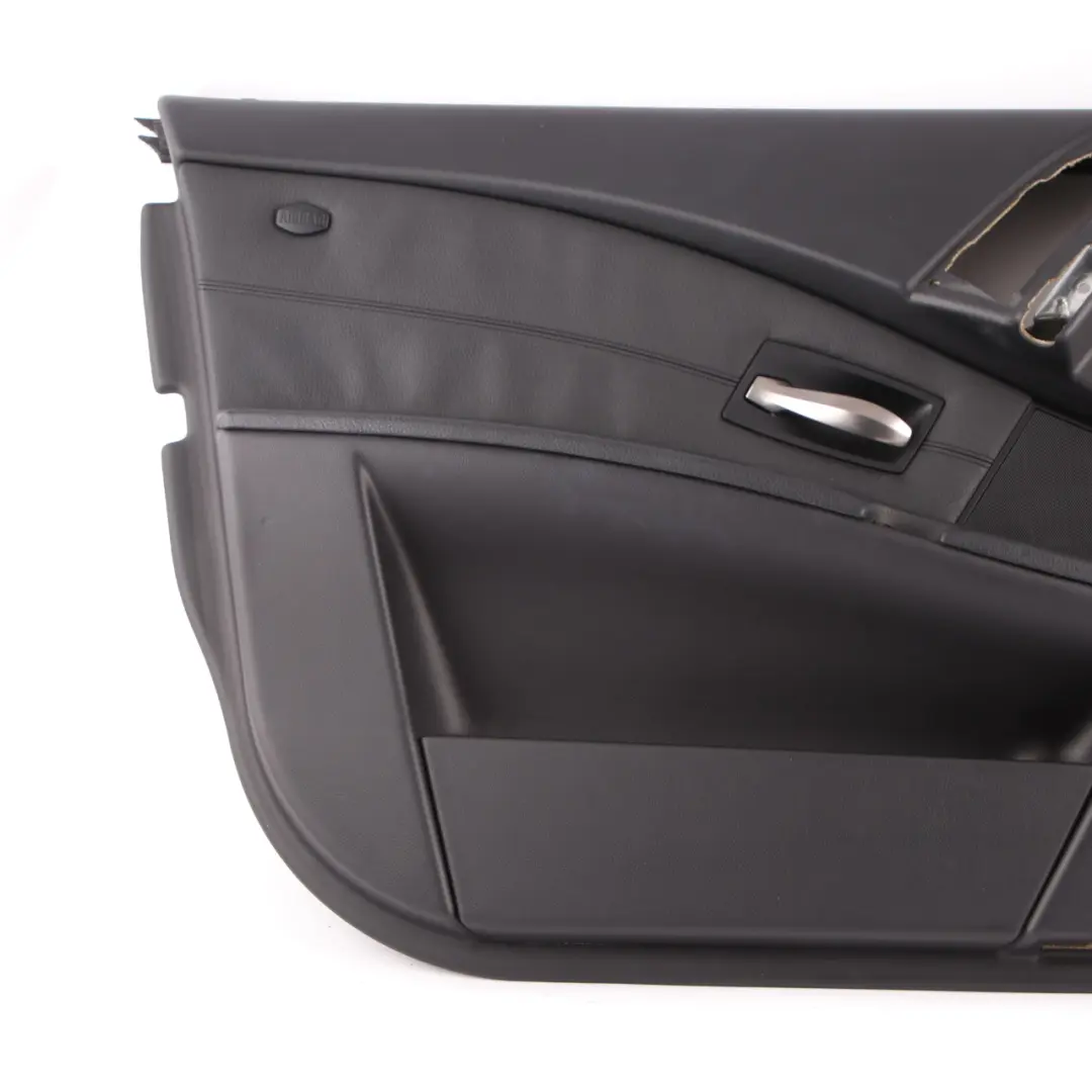 Door Card Front Left N/S Lining Leather Trim Panel Black to BMW E60 E61 with Part number 7076763 BMW E60 E61 Door Card Front Left N/S Lining Leather Trim Panel Black - SKU 7076763-1 - Part number 7076763