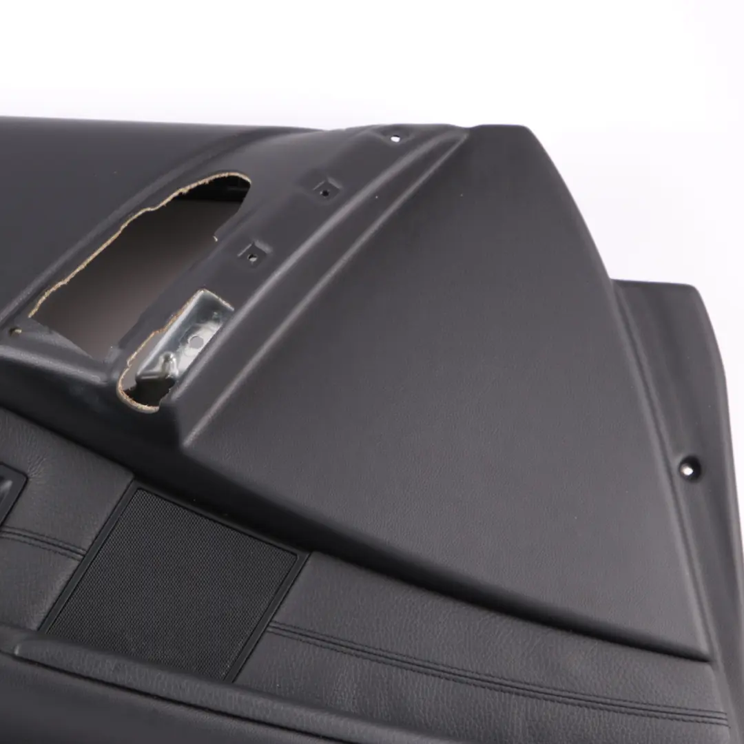 BMW E60 E61 Door Card Front Left N/S Lining Leather Trim Panel Black - SKU 7076763-1 - Part number 7076763