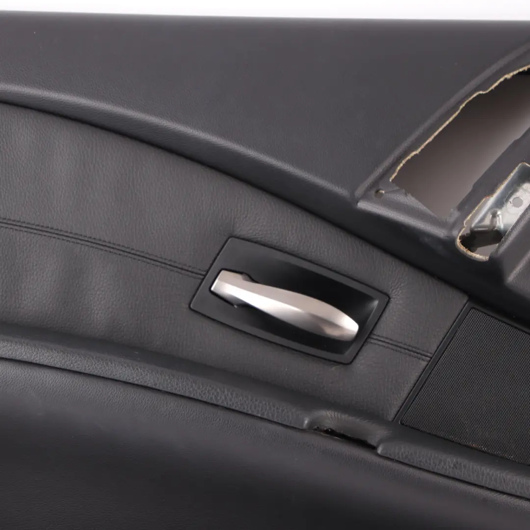 BMW E60 E61 Door Card Front Left N/S Lining Leather Trim Panel Black - SKU 7076763-1 - Part number 7076763