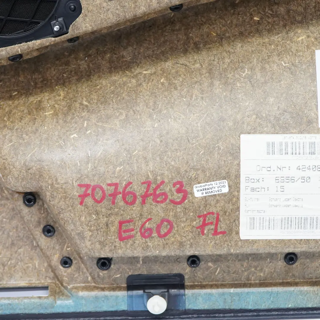 Panneau Portieres avant Gauche Noir Cuir pour BMW E60 E61 à propos du numéro de pièce 7076763 BMW E60 E61 Panneau Portieres avant Gauche Noir Cuir - SKU 7076763 - Numéro de pièce 7076763