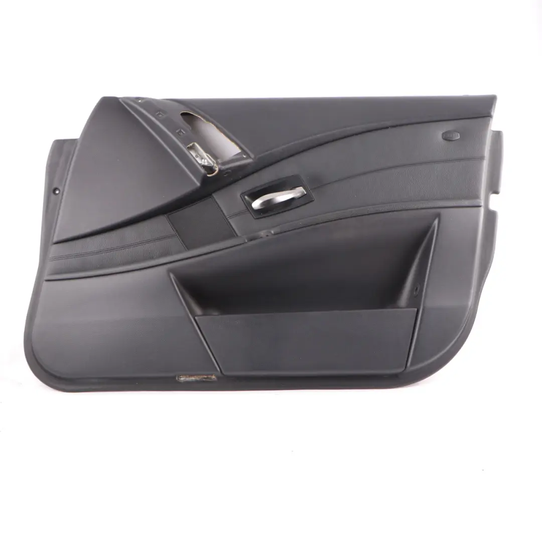 Door Card Leather Trim Panel Front Right O/S Black to BMW E60 E61 with Part number 7076764 BMW E60 E61 Door Card Leather Trim Panel Front Right O/S Black - SKU 7076764-1 - Part number 7076764