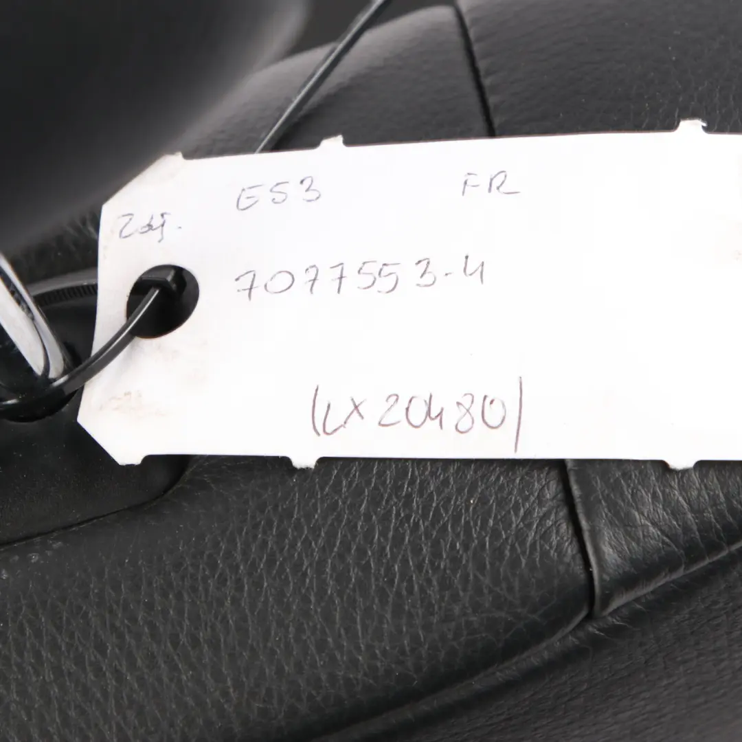 Front Seat BMW X5 E53 Black Leather Dakota Interior Right O/S to with Part number 7077553 Front Seat BMW X5 E53 Black Leather Dakota Interior Right O/S - SKU 7077553-4 - Part number 7077553