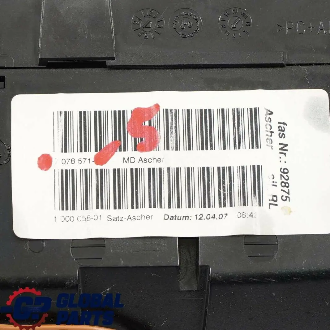 BMW E87 Vassoio Posacenere Decor Titan Opaco Anteriore 7129142 - SKU 7078571-5 - Numero di parte 7078571