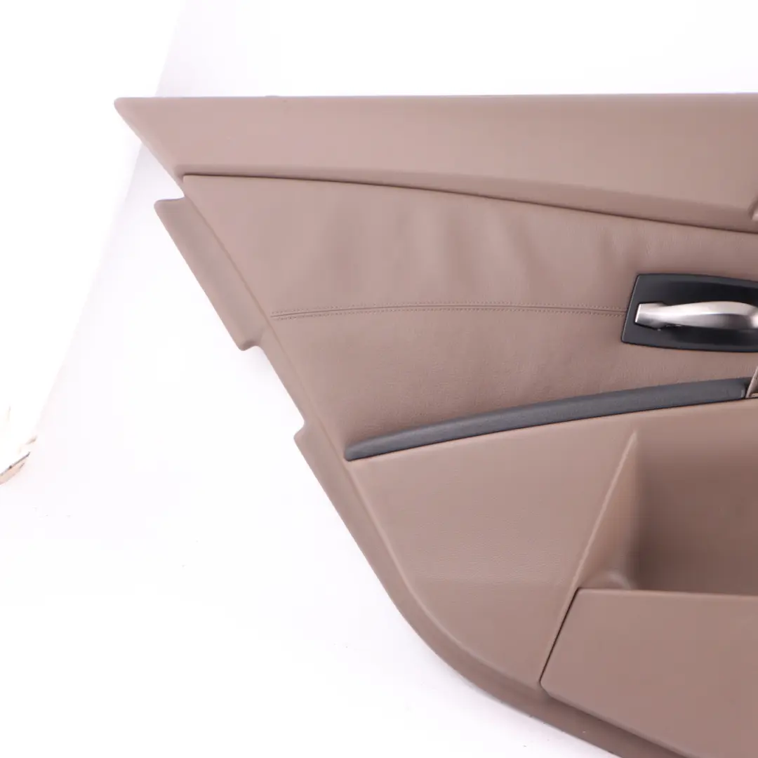BMW E60 Tarjeta de Puerta Trasera Izquierda Puerta Interior Panel Cuero Marrón - SKU 7078747 - Número de pieza 7078747