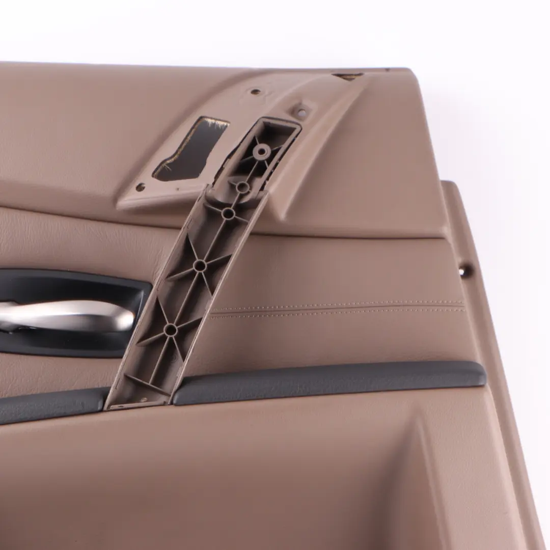 Door Card Rear Left N/S Door Interior Panel Leather Truffle Brown to BMW E60 with Part number 7078747 BMW E60 Door Card Rear Left N/S Door Interior Panel Leather Truffle Brown - SKU 7078747 - Part number 7078747