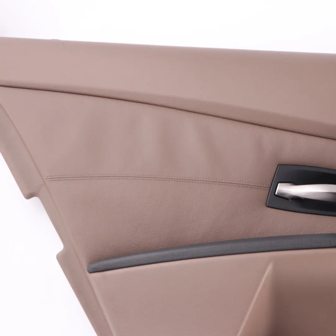 Door Card Rear Left N/S Door Interior Panel Leather Truffle Brown to BMW E60 with Part number 7078747 BMW E60 Door Card Rear Left N/S Door Interior Panel Leather Truffle Brown - SKU 7078747 - Part number 7078747