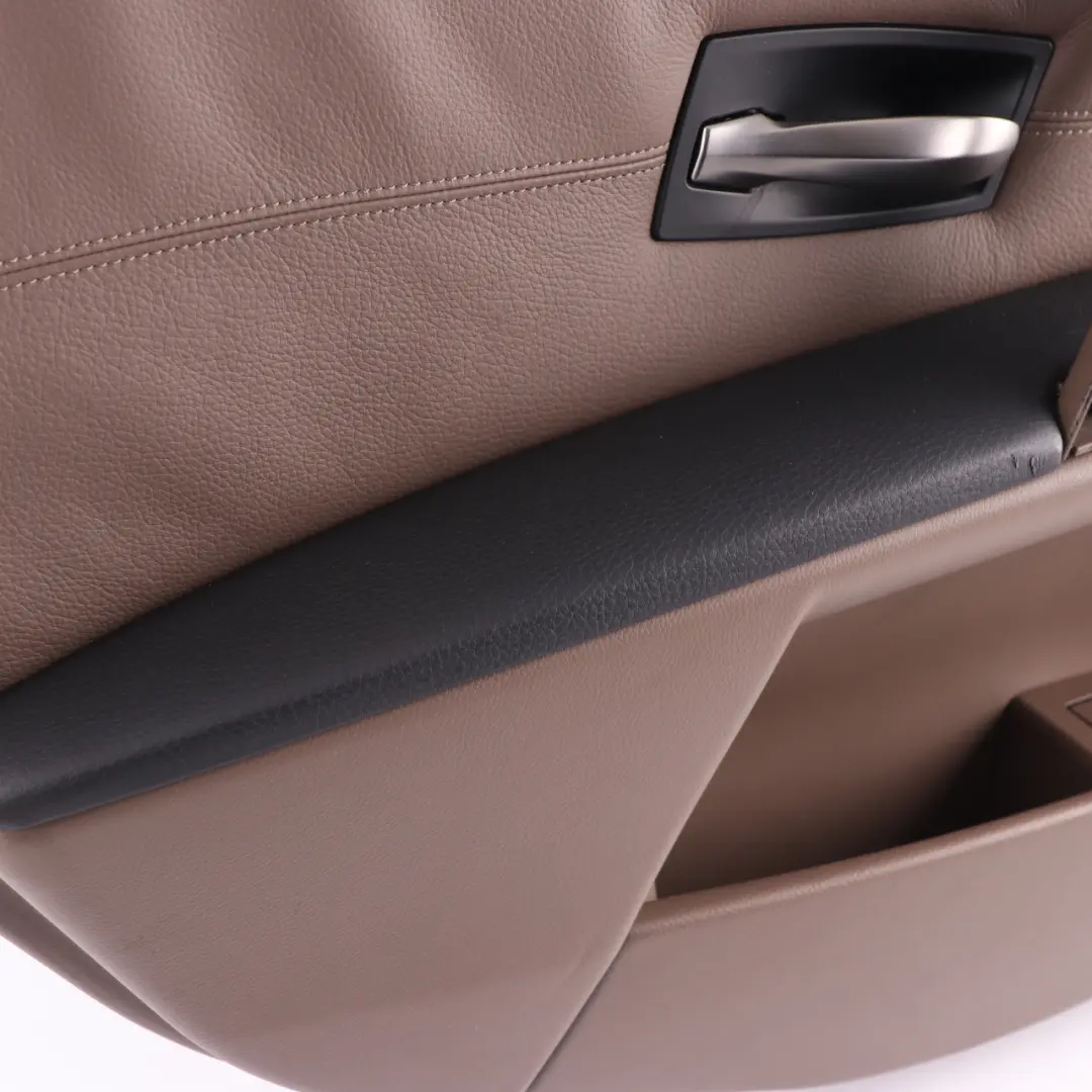 BMW E60 Tarjeta de Puerta Trasera Izquierda Puerta Interior Panel Cuero Marrón - SKU 7078747 - Número de pieza 7078747