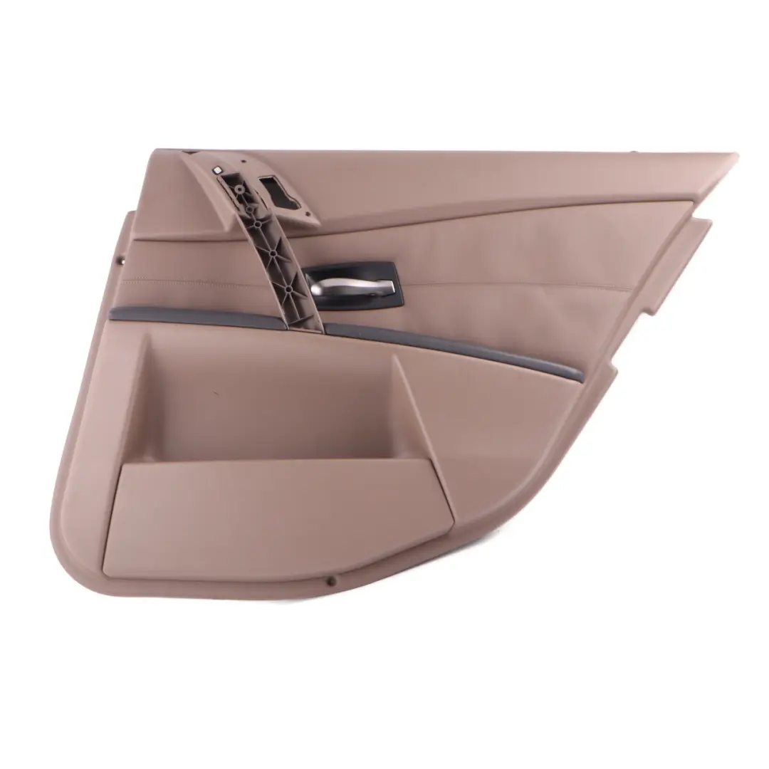 Door Card Rear Right O/S Door Interior Panel Leather Truffle Brown to BMW E60 with Part number 7078748 BMW E60 Door Card Rear Right O/S Door Interior Panel Leather Truffle Brown - SKU 7078748 - Part number 7078748