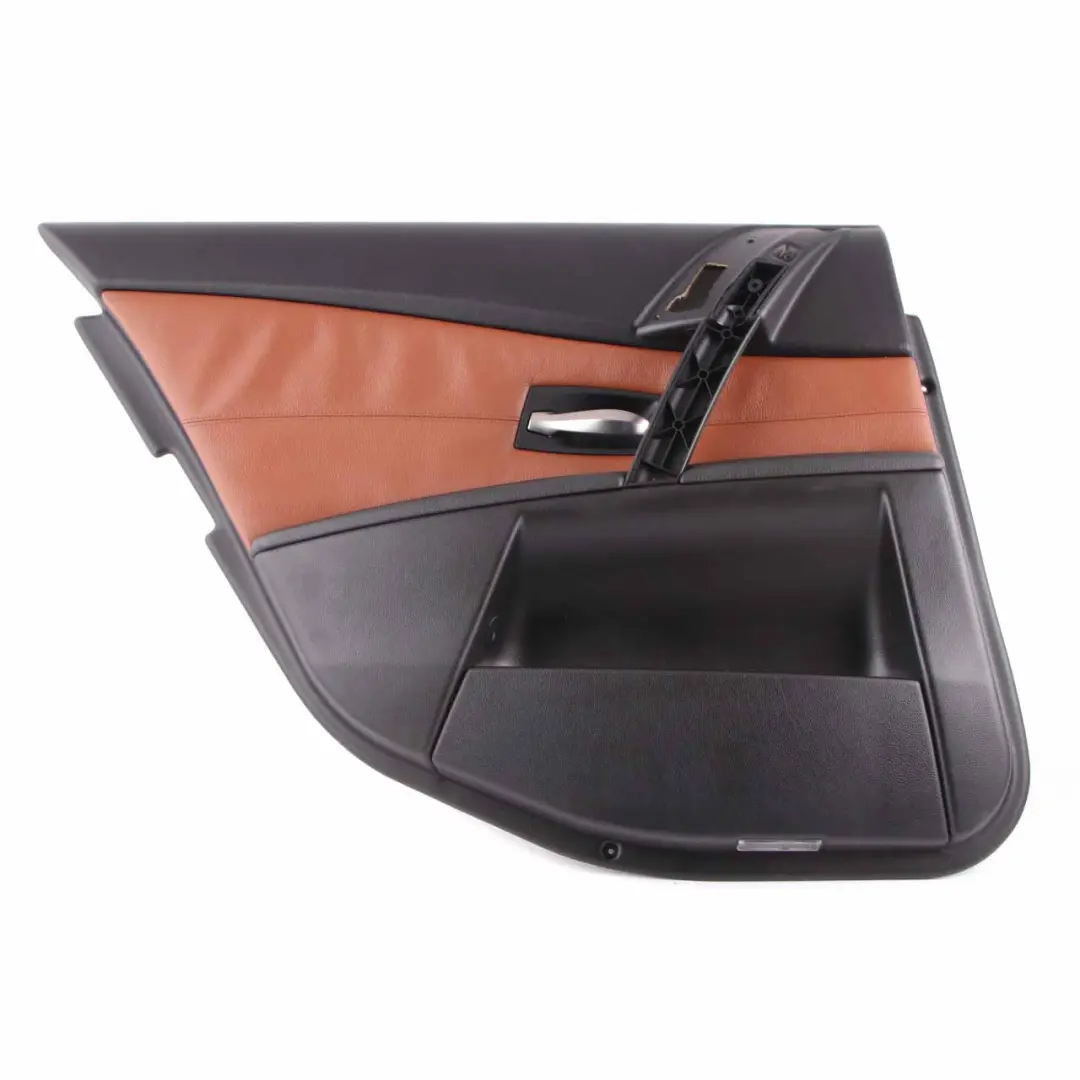 Door Card BMW E60 Rear Left N/S Door Lining Cover Trim Panel Leather Brown to with Part number 7078751 Door Card BMW E60 Rear Left N/S Door Lining Cover Trim Panel Leather Brown - SKU 7078751 - Part number 7078751