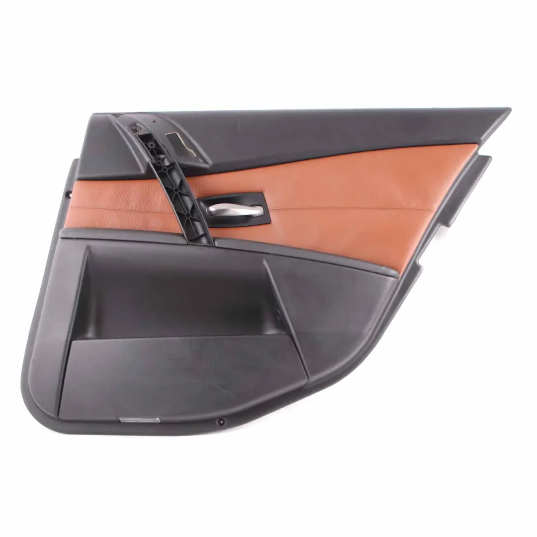 Door Card BMW E60 Rear Right O/S Door Lining Cover Trim Panel Leather Brown to with Part number 7078752 Door Card BMW E60 Rear Right O/S Door Lining Cover Trim Panel Leather Brown - SKU 7078752 - Part number 7078752
