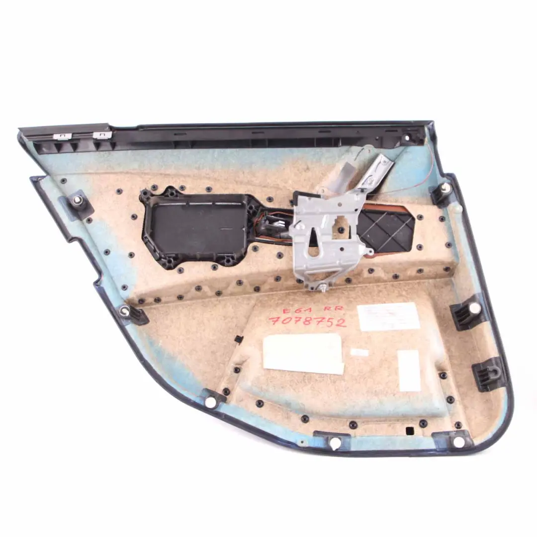 Door Card BMW E60 Rear Right O/S Door Lining Cover Trim Panel Leather Brown to with Part number 7078752 Door Card BMW E60 Rear Right O/S Door Lining Cover Trim Panel Leather Brown - SKU 7078752 - Part number 7078752