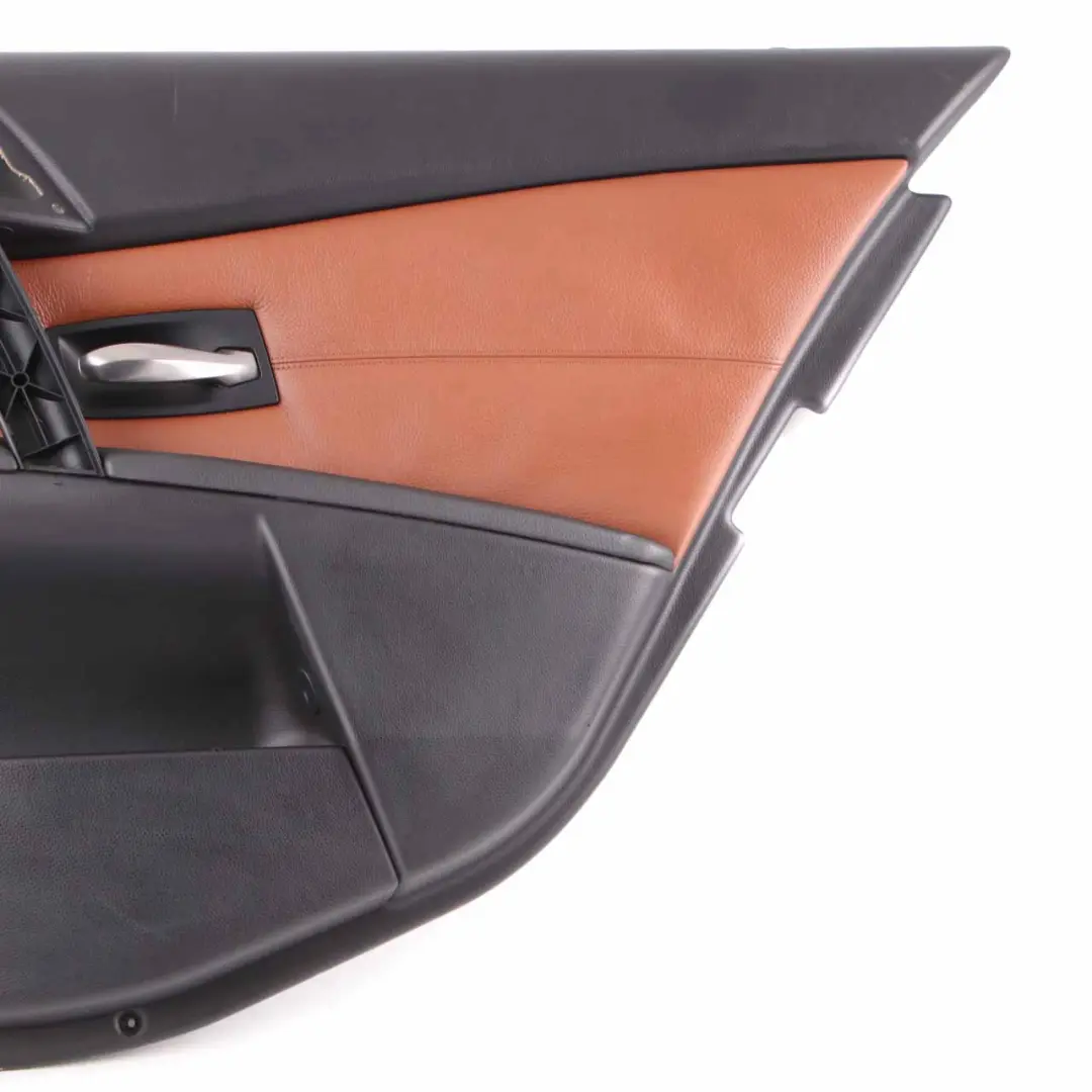 Door Card BMW E60 Rear Right O/S Door Lining Cover Trim Panel Leather Brown to with Part number 7078752 Door Card BMW E60 Rear Right O/S Door Lining Cover Trim Panel Leather Brown - SKU 7078752 - Part number 7078752