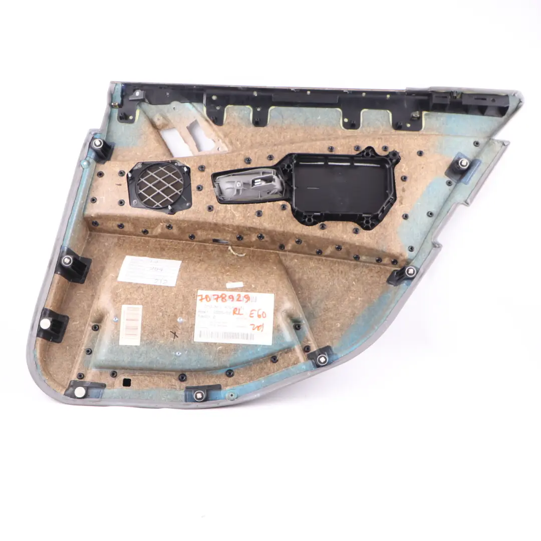 Door Card Rear Left N/S Door Interior Panel HiFi Leather Grey to BMW E60 E61 with Part number 7078929 BMW E60 E61 Door Card Rear Left N/S Door Interior Panel HiFi Leather Grey - SKU 7078929 - Part number 7078929