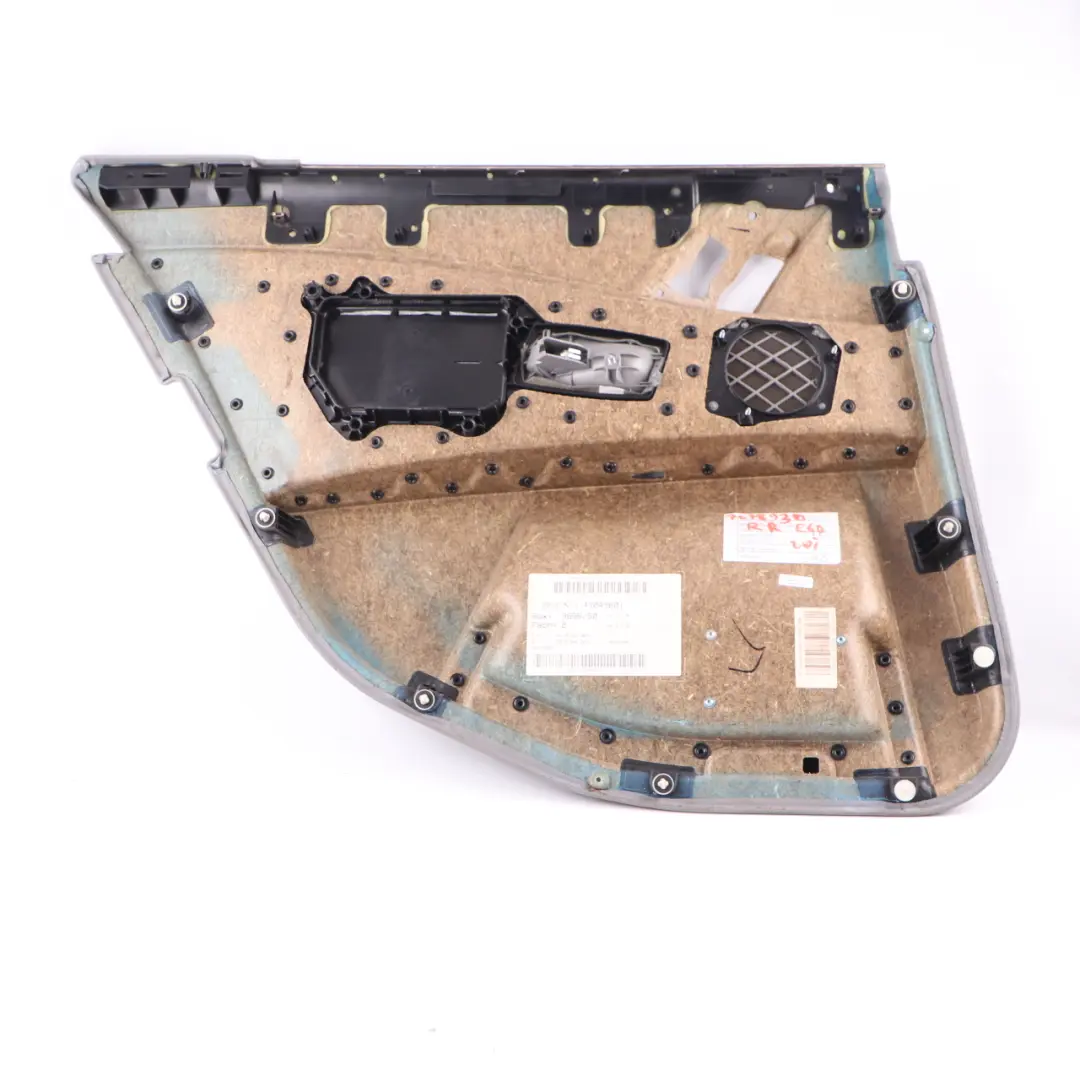 Door Card Rear Right O/S Door Interior Panel HiFi Leather Grey to BMW E60 E61 with Part number 7078930 BMW E60 E61 Door Card Rear Right O/S Door Interior Panel HiFi Leather Grey - SKU 7078930 - Part number 7078930