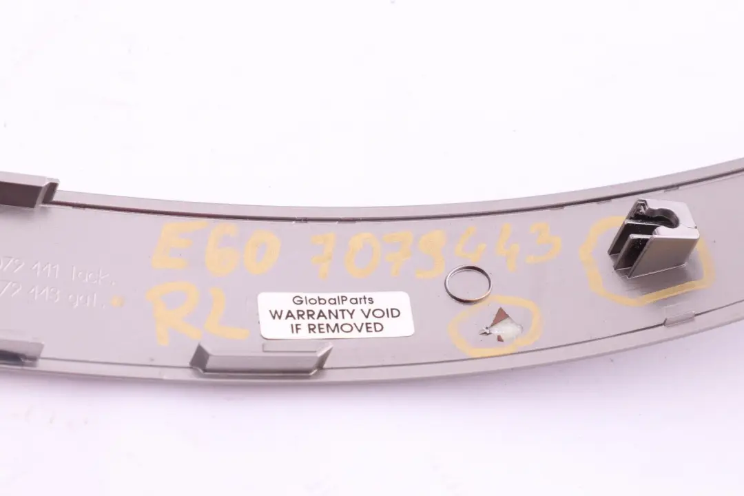 Handle Upper Trim Strip Rear Left Ruthenium N/S to BMW 5 Series E60 E61 with Part number 7079443 BMW 5 Series E60 E61 Handle Upper Trim Strip Rear Left Ruthenium N/S - SKU 7079443 - Part number 7079443