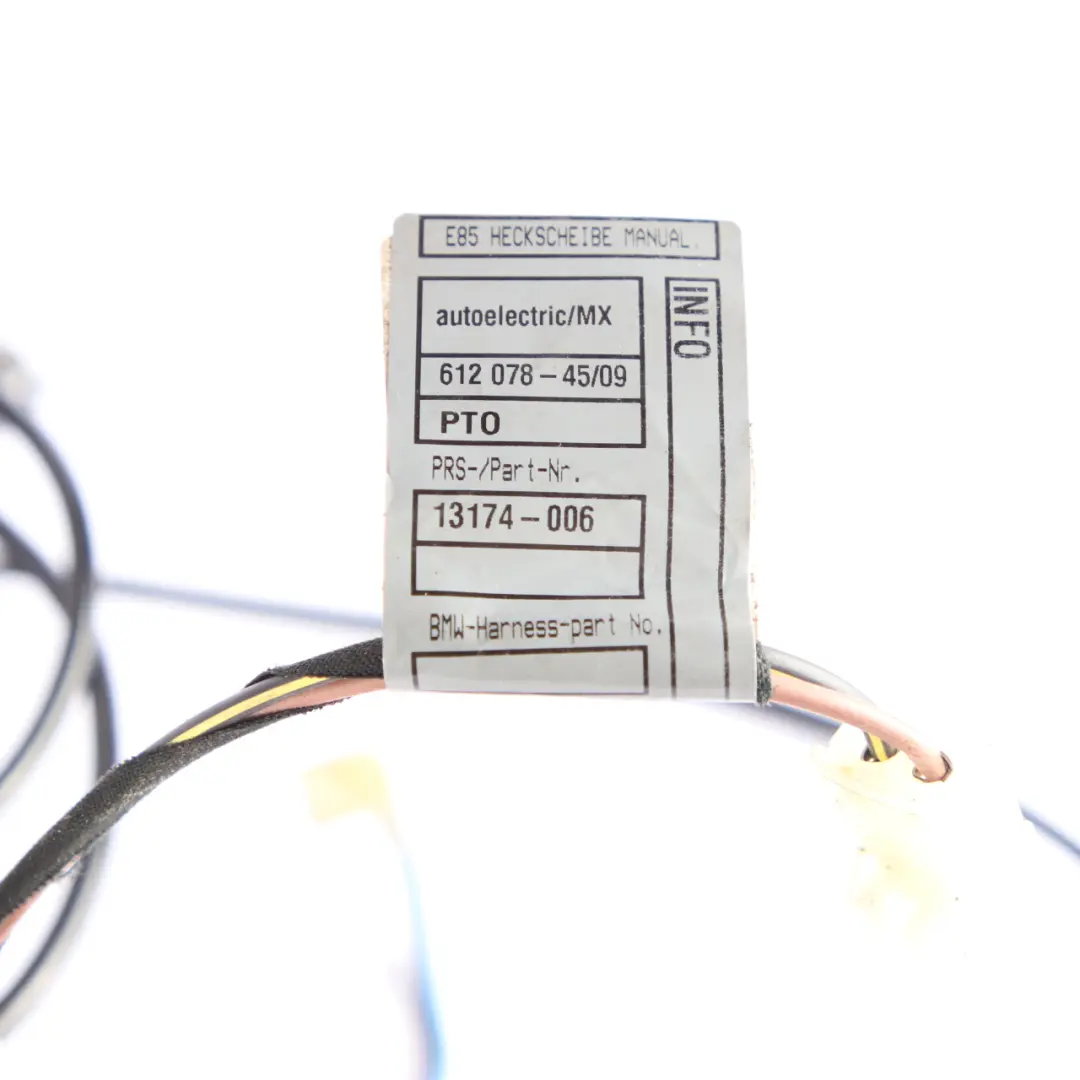 BMW Z4 E85 Roadster Folding Top Roof Hydraulic Unit Cables Wiring - SKU 7079586 - Part number 7079586