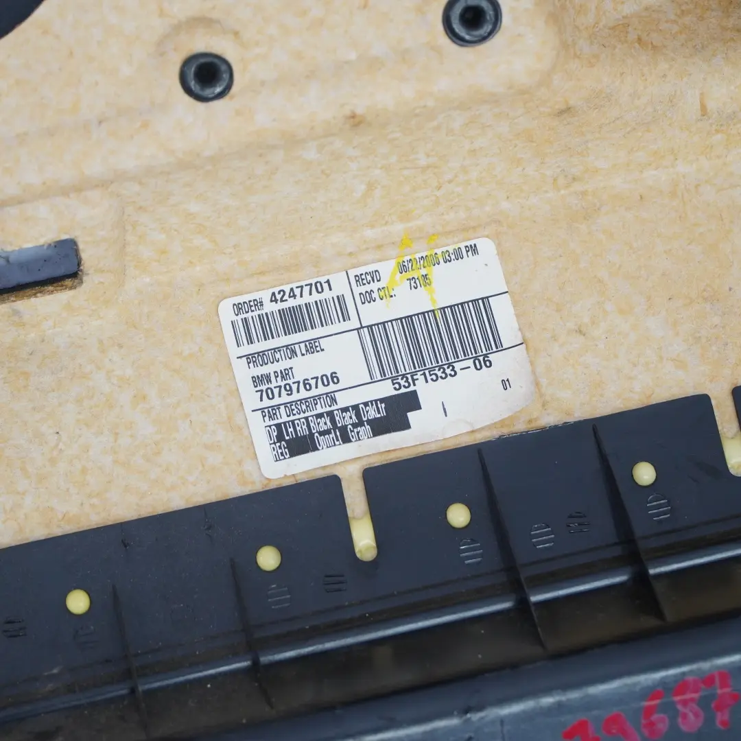 BMW X5 E53 Panel Embellecedor Puerta Trasera Izquierda Cuero Negro - SKU 7079687-1 - Número de pieza 7079687