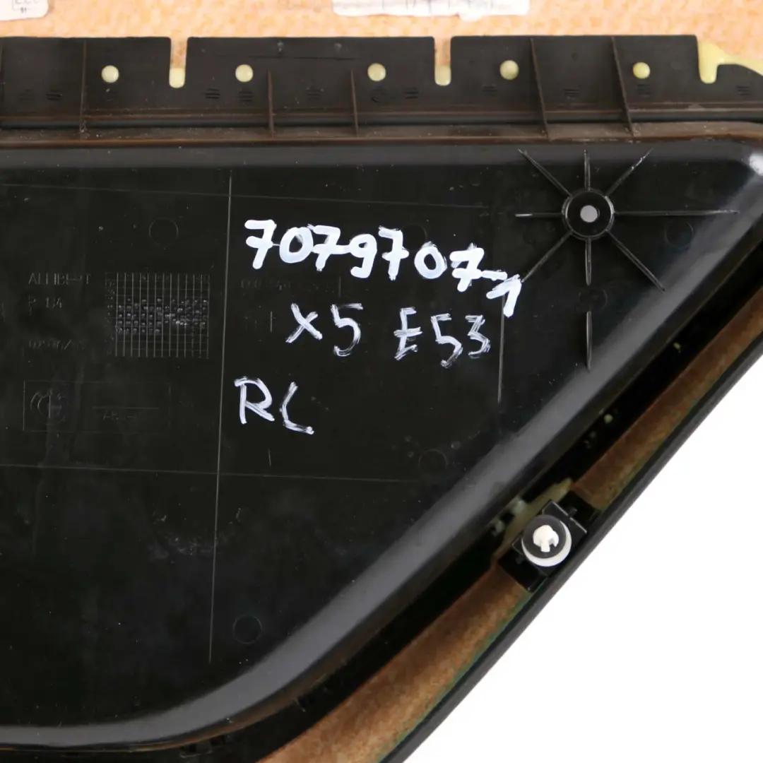 Left N/S Door Card Black Leather Interior Trim Panel to BMW X5 Series E53 Rear with Part number 7079707 BMW X5 Series E53 Rear Left N/S Door Card Black Leather Interior Trim Panel - SKU 7079707-1 - Part number 7079707