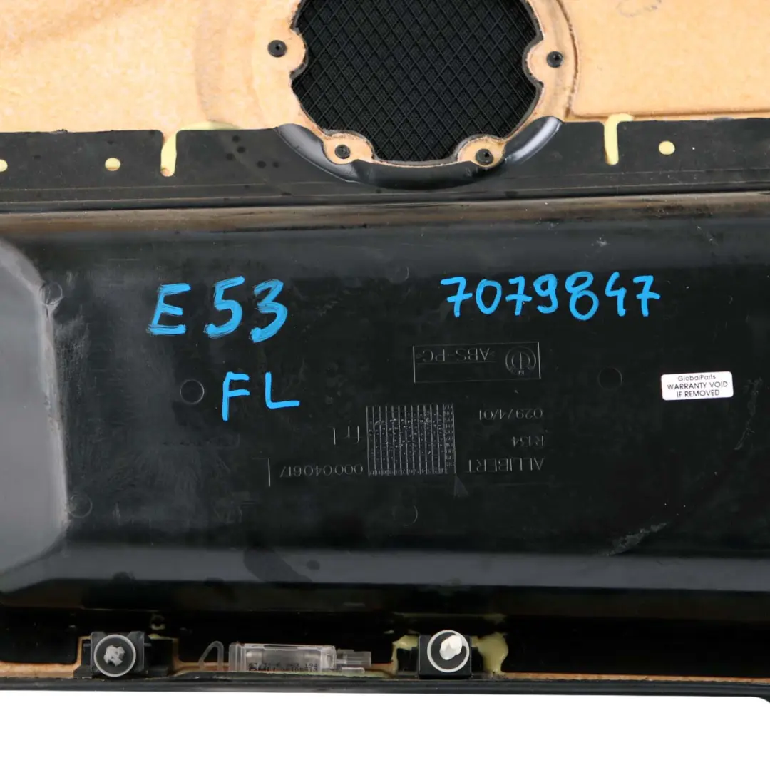 Front Left N/S Door Card Black Leather Interior Trim Panel to BMW X5 Series E53 with Part number 7079847 BMW X5 Series E53 Front Left N/S Door Card Black Leather Interior Trim Panel - SKU 7079847 - Part number 7079847